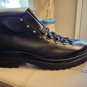 HIDEOKI Black Leather Lace Up Boots